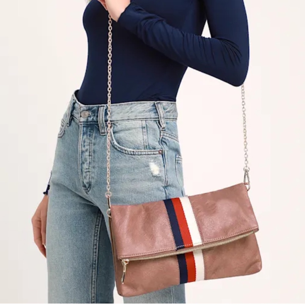 NWT❗️Lulus | Mauve Stripe Crossbody Bag